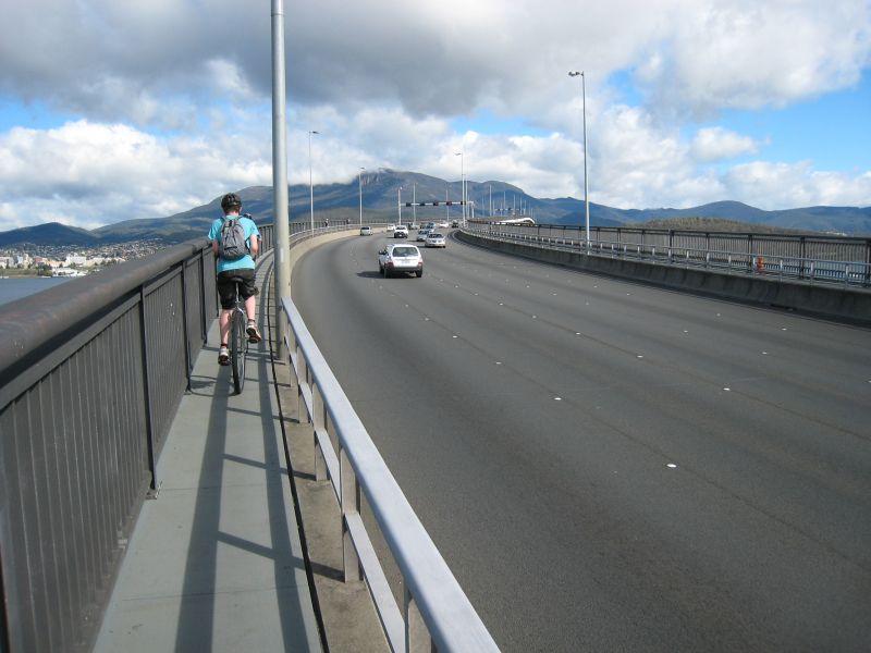 img_1130dsnicktasbridgemtwellington Nick on Tasman Bridge, looking at Mount Wellington, Hobart